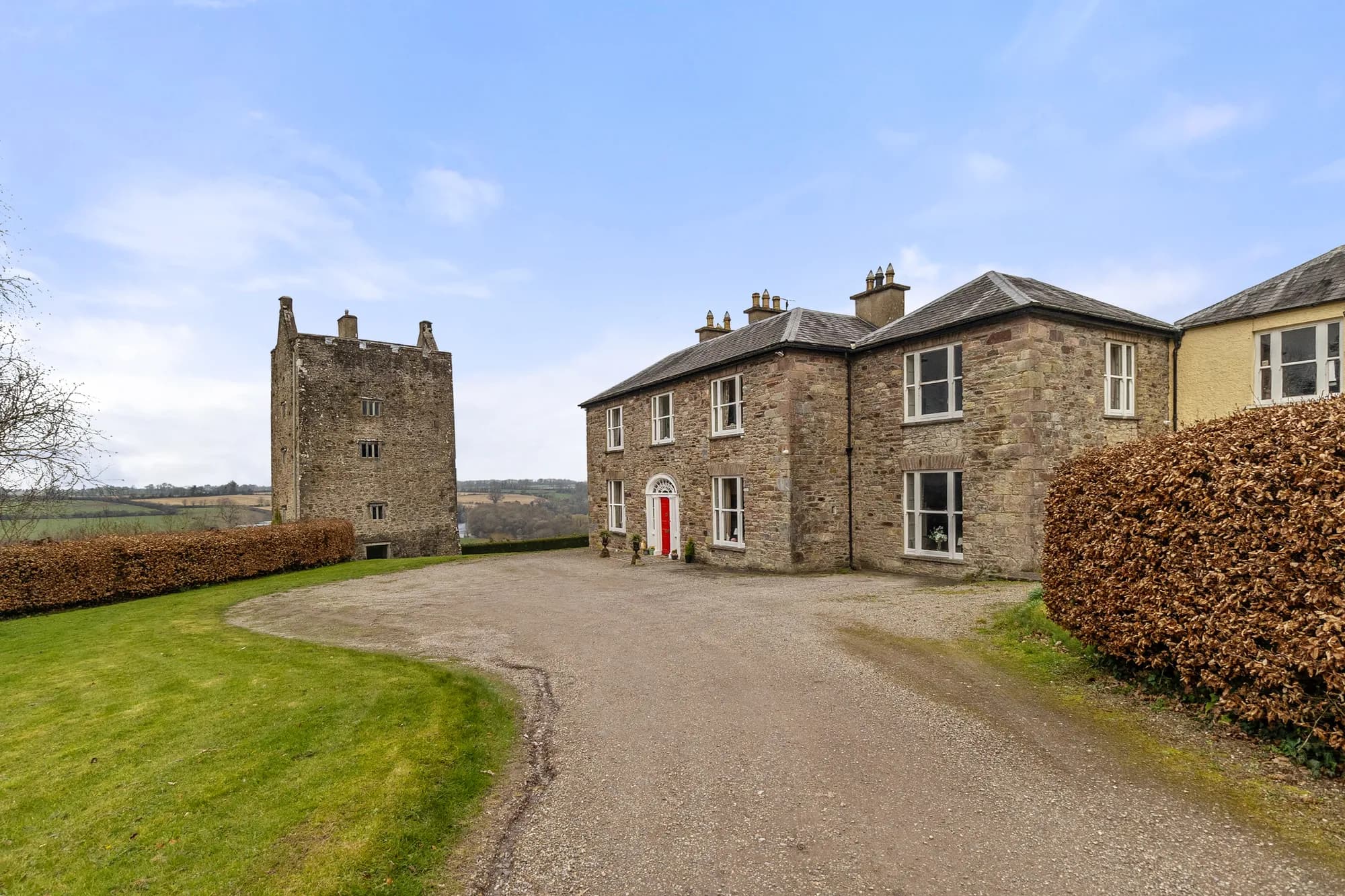 Stunning Georgian House with 16th-Century Tower Overlooking River Blackwater
